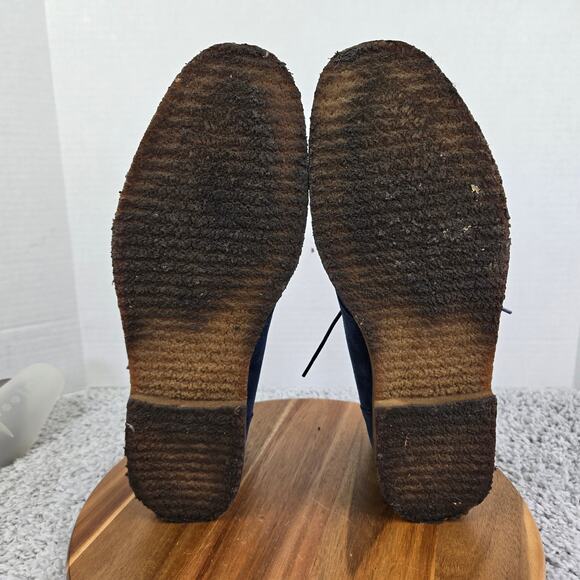 Polo Ralph Laruen Marlow Navy Suede Casual Crepe Sole Daily Chukka Boot Men 13 D - Picture 9 of 14